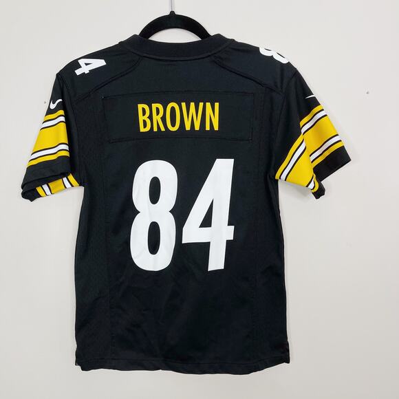 NFL Nike Pittsburgh Steelers On Field Jersey Kids Medium #84 Brown Black Yellow - Picture 2 of 8